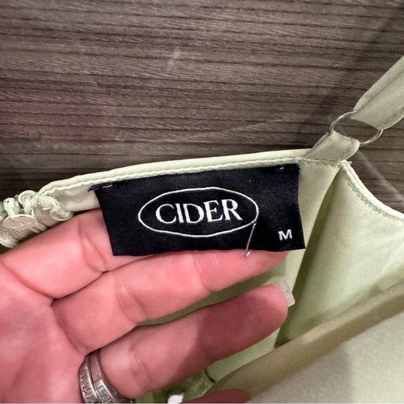 Cider solid hollowed out ruffle mini dress - Picture 6 of 6